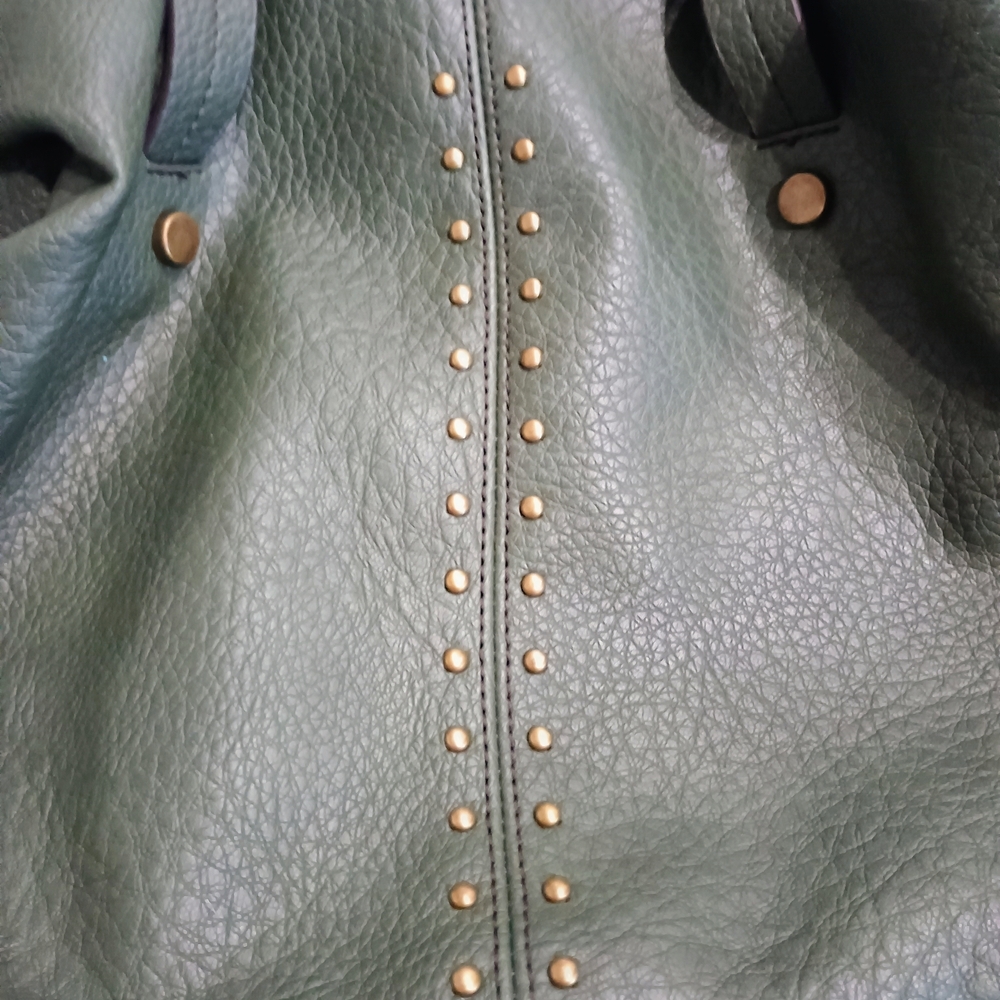 a.n.a Teal Leather Shoulder Bag with Gold Accents - Picture 8 of 10